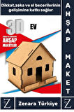 Premium Görsel Zeka El Becerisi Geliştirici Boyanabilir Puzzle Oyun Dekoratif Demonte Ahşap 3D Maket