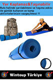 Özel Çift Taraflı Kaymaz Silinebilir Yoga Meditasyon Fitness Kamp Minderi 6,5Mm Askılı Mat 2'li Set