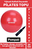 Premium Dayanıklı Fitness Egzersiz Aerobik Pilates Şişirme Pompası Hediyeli 55 Cm PİLATES TOPU