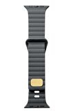 Apple Watch Ultra 49mm Uyumlu KRD-73 Şerit Tasarım Lüx Silikon Kordon