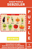 Premium Eğlenceli Eğitici Görsel Algı Problem Çözme Becerisi Çocuk Puzzle SEBZELER