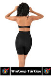 İz İç Göstermez Kaymaz Sıkılaştırıcı Vücut Şekillendirici LAZER KESİM Yüksek Bel Paçalı Korse
