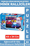 Premium Eğlenceli El Göz Koordinasyon Problem Çözme Beceri Geliştirici Çocuk PUZZLE MİNİK RALLİCİLER