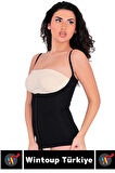 Özel Üretim Vücut Şekillendirici Beden Küçülten Toparlayıcı Gögüs Altı Ağraflı Askılı Bel Korse