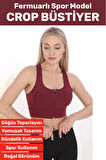Özel Üretim Göğüs Toparlayıcı Sarkma Önleyen Spor Gündelik Kullanım Fermuarlı Şık Crop Büstiyer