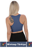 Özel Üretim Göğüs Toparlayıcı Sarkma Önleyen Spor Gündelik Kullanım Fermuarlı Şık Crop Büstiyer