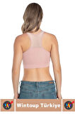 Özel Üretim Göğüs Toparlayıcı Sarkma Önleyen Spor Gündelik Kullanım Tül Detay Çok Şık Crop Büstiyer