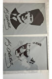 Büyük Boy Atatürk Stencil Kalıp 2 Adet Birden 
