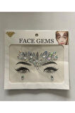 Face Sticker Yapışkanlı Yüz Taşı Yüz Süsleme Taşları 