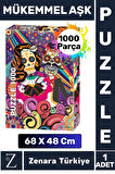 Premium Eğlenceli Eğitici Görsel Algı Problem Çözme Becerisi PUZZLE 1000 Parça MÜKEMMEL AŞK