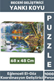 Premium Eğlenceli El Göz Koordinasyon Beceri Görsel Algı Geliştirici Çocuk 1000 Pr PUZZLE YANKI KOYU