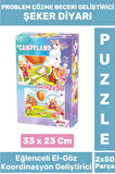 Premium Seri Eğlenceli El Göz Koordinasyon Beceri Geliştirici Çocuk 2X50 Parça PUZZLE ŞEKER DİYARI