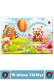 Premium Seri Eğlenceli El Göz Koordinasyon Beceri Geliştirici Çocuk 2X50 Parça PUZZLE ŞEKER DİYARI
