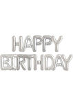 Happy Birthday Yazılı Harf Folyo Balon 16 Inç 40 Cm Gümüş M30