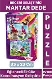 Premium Seri Eğlenceli El Göz Koordinasyon Beceri Geliştirici Çocuk 2x100 PUZZLE MANTAR DEDE