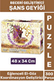 Premium Eğlenceli El Göz Koordinasyon Beceri Geliştirici Çocuk 300 Parça PUZZLE ŞANS GEYİĞİ