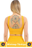 Göğüs Toparlayıcı Sarkma Önleyen Gündelik Spor Kullanım Şık Kalın Askılı Fitilli Crop Büstiyer