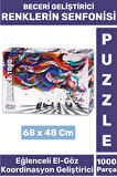 El Göz Koordinasyon Beceri Görsel Algı Geliştirici Çocuk 1000 Parça PUZZLE RENKLERİN SENFONİSİ