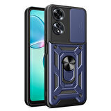 Oppo A60 Kılıf Magnetik Standlı Kamera Korumalı Sürgülü Vega Kapak