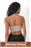 Göğüs Toparlayan Sarkma Önleyen Spor Gündelik Kullanım Şık Ön Çapraz Askı Detay Micro Crop Büstiyer