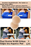 Premium Seri Kadın Ten Meme İç Giyim %100 Silikon Göğüs Ucu Kapatan Gizleyen Ped Nipple Pad 7 Cm