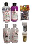 Slime Slaym Yapma Seti 250ml* 4 adet + Toz Sim 2 Adet + Köpük