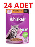 Whiskas Junior Kümes Hayvanlı Yavru Kedi Pouch Konserve Maması 85 Gr x 24 Adet