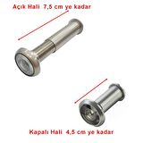 Kapı Dürbünü Çelik Kapı Dürbünü Ahşap Kapı Dürbünü Net Görüntü Ayarlanır  4.5 - 7.5 Cm Ayarlı 360°