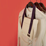 Mor Mini Tote Bag, Ön Cep Detaylı, 25 x 20 cm, Ayarlanabilir Omuz Askılı Kadın Kol ve Omuz Çantası
