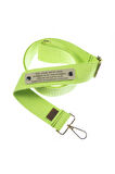 Neon Yeşil Renk, Kişiye Özel Crossbody Çanta Askısı, 180 Cm Ayar Tokalı Pamuklu Uzun Çanta Kayışı