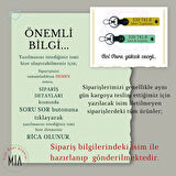 Koyu Turkuaz-Gök Mavi, Size Özel Tasarım İsim Yazılı 520 741 8 Sayısıyla Denge ve Huzur Anahtarlığı