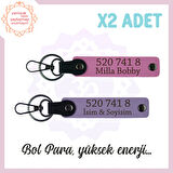 Mor Menekşe-Pembe, Size Özel Tasarım Anahtarlık, Yüksek Enerji Sağlayan Hediyelik 520 741 8 Kod İle
