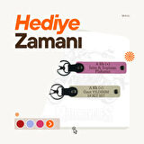 Motor Severlere, İsim Plaka ve A Rh (+) Kan Grubu Yazılı x2 Anahtarlık, Hediyelik, Beyaz-Turkuaz-Gr