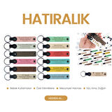 Dayıya Kalıcı Hatıra – İsim Soyisimli 2’li Hediyelik Anahtarlık, Açık Kahve-Yeşil-Sütlü Kahve