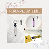 Akrabaya Yılbaşı Sürprizi, İsim & Soyisim Yazılı 2’li Anahtarlık Seti, Yavru Ağzı-Sütlü Kahve-Yeşil