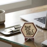 Modern Kedi Motifli Şık Dekoratif Obje, Minyatür Tasarım Masaüstü Aksesuarı Ev ve Ofis İçin 10x10 cm