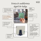 Manevi Değeri Yüksek Dekoratif, İnnâ lillâhi ve innâ ileyhi râciûn Motifli Masaüstü Objesi 10x10 cm