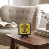 Hayat Ağacı ve Meditasyon Figürü Butik Dekoratif Aksesuar, Huzurlu ve Şık Bir Köşe Oluşturun 10x10cm