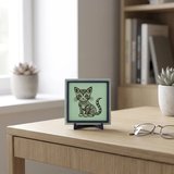 Kedi Temalı Modern Dekoratif Obje, Yaşam Alanınıza Sevimli ve Zarif Bir Dokunuş Katan Tasarım 10x10