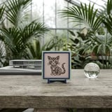 Modern Yorumla Kedi Objesi, Sevdikleriniz İçin Çok Özel ve Kalıcı Bir Armağan 10x10 cm