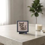 Modern Yorumla Kedi Objesi, Sevdikleriniz İçin Çok Özel ve Kalıcı Bir Armağan 10x10 cm