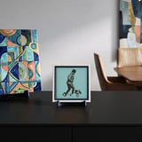 Modern Çizgili Atatürk Silüetli Masaüstü Objesi, Ev ve Ofisiniz İçin Estetik Bir Dekor 10x10 cm