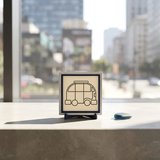 Minimalist Seyahat Simgeli Dekoratif Obje, Yaşam Alanınıza Enerji Katan Tasarım 10x10 cm