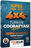 Yediiklim Yayınları KPSS MEB AGS 4x4 Türkiye Coğrafyası Soru ve 40 Deneme Sınavı Seti Hakan Bileyen