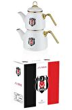 LİSANSLI BEŞİKTAŞ 1.KALİTE EMAYE ÇAYDANLIK SETİ 