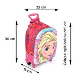 Anaokulu Mavi Pembe Elsa Çanta - Kız Çocuk Çanta - Elsa Çanta - Frozen Kreş Çanta - Anaokulu Çantası