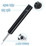 Powermaster Bebird T5 5MP Kamera 3.5mm Lens Şarjlı Wifi Görüntülü Kulak Temizleyici Siyah Renk 