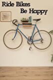 Ahşap Ride Bikes Be Happy Duvar Yazısı Duvar Süsü Bisiklet Yazısı