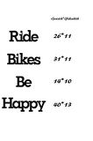 Ahşap Ride Bikes Be Happy Duvar Yazısı Duvar Süsü Bisiklet Yazısı