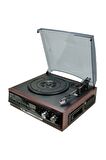 Knstar Kn-17 Hoparlörlü Pikap Radyo Kaset USB Mp3 33-45-78 Plaklar Çalar